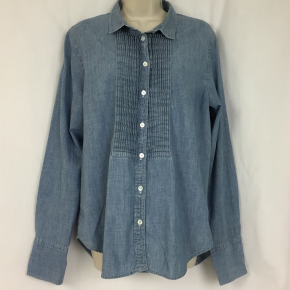 J. Crew Tops - J Crew Chambray Denim Shirt 10